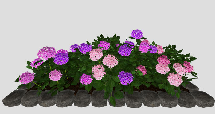Bountiful Hydrangea SET Stone Border(16LI, 3.2x1.4)