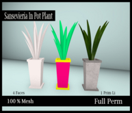 [BB] Mesh- Full Perm- Sansevieria In Pot Plant