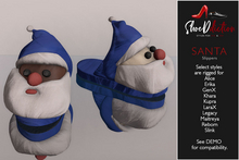 Santa Slippers Women Blue