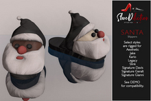 Santa Slippers Men Black