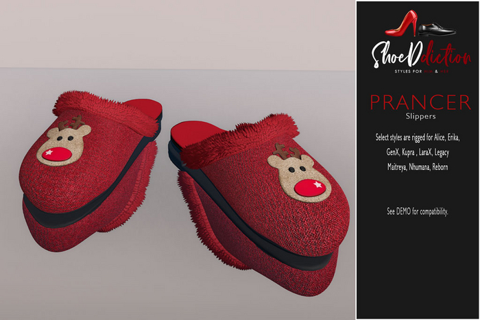 Prancer Slippers Red