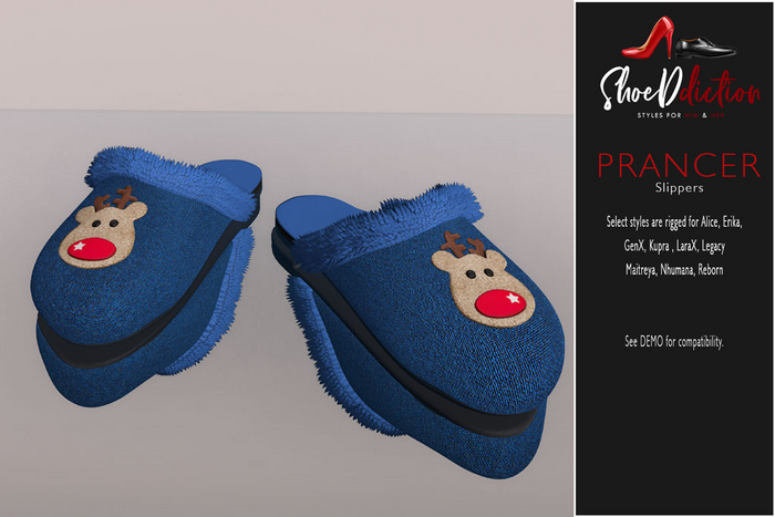 Prancer Slippers Blue