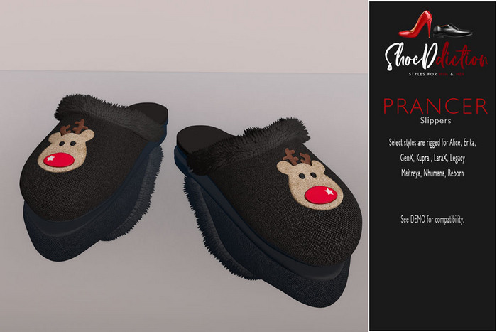 Prancer Slippers Black