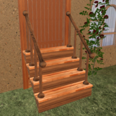 Escalera con barandas