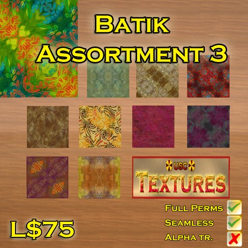 USC Textures - Batik Assortment 3