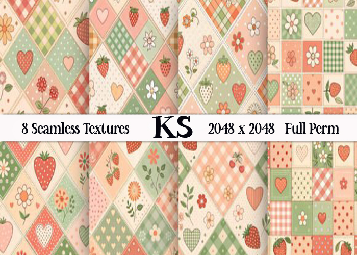 PATCHWORK STRAWBERRY TEXTURES 