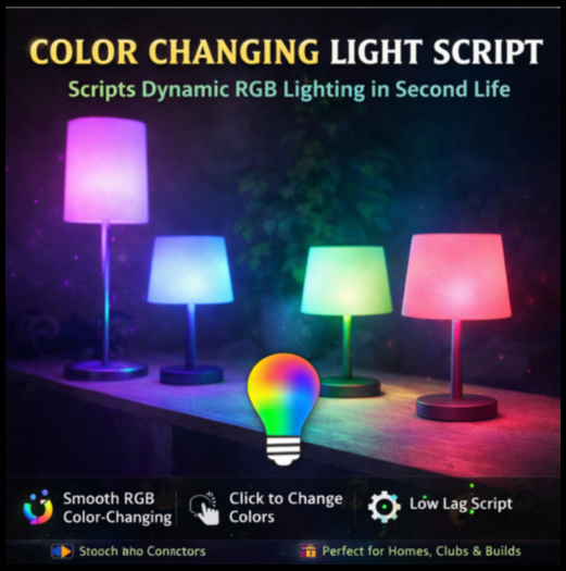 Color Changing Light Script – Dynamic RGB Lighting Full Perm Script
