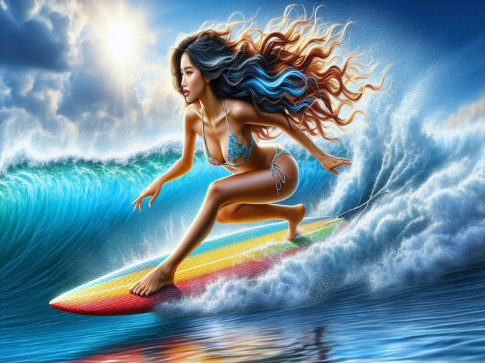 Woman Surfing