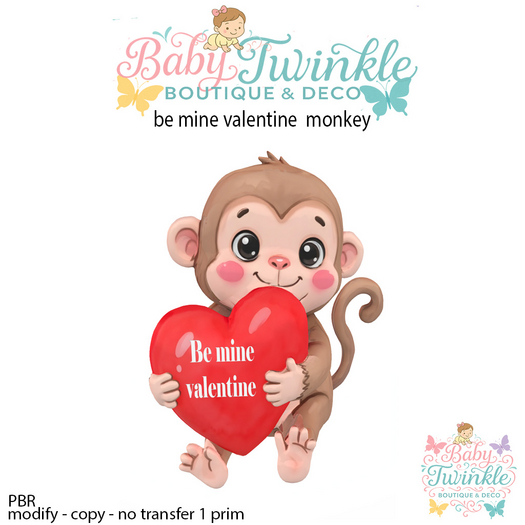 be mine valentine  monkey