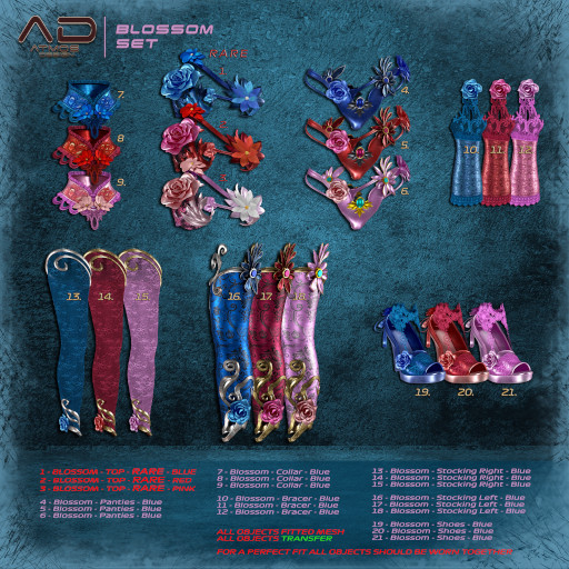 01 RARE Blossom TOP Blue [AD]