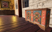 Painted  Tyrol chest  credenza tirolese