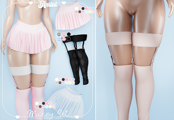 Amini - Mickey Stocking [Beige]