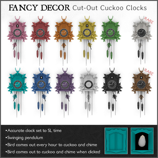 Fancy Decor: Cut-Out Cuckoo Clock (Yellow)