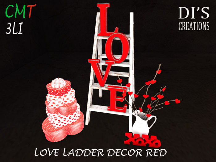 LOVE LADDER DECOR RED