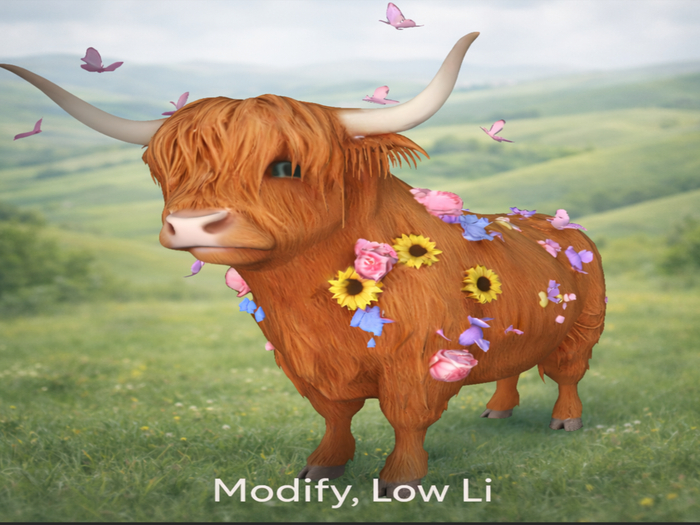Bull flowers crate