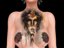 Ravenstone -  2K Venetian Mask Chest Tattoo BOM Watercolours T55