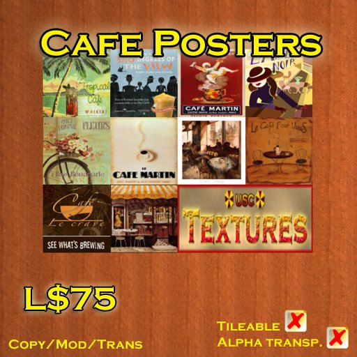 USC Textures - Cafe Posters