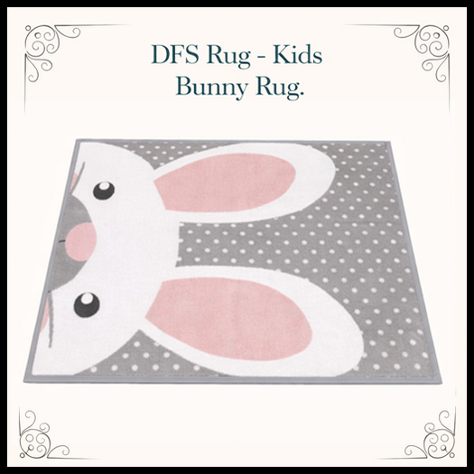 DFS Rug - Kids Bunny Rug - ACTUAL ITEM