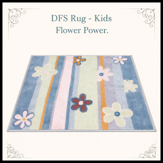 DFS Rug - Kids Flower Power - ACTUAL ITEM