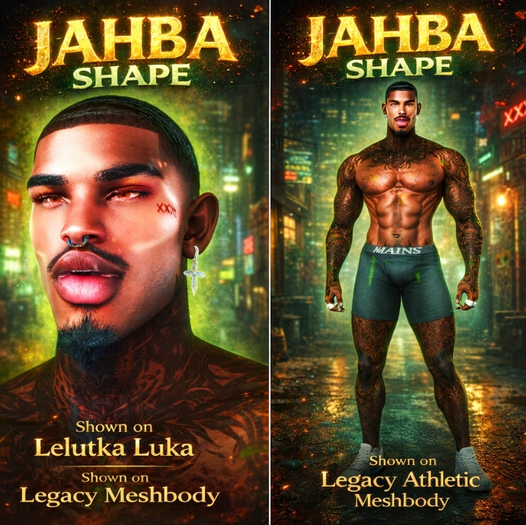 Jahba Shape (Lelutka Luka, Legacy Athletic)