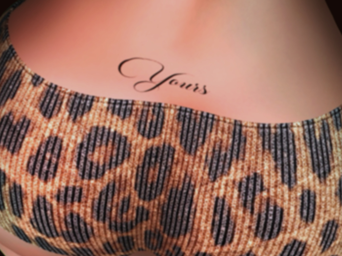 "Yours" back tattoo