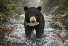 Bear cub fishing crate