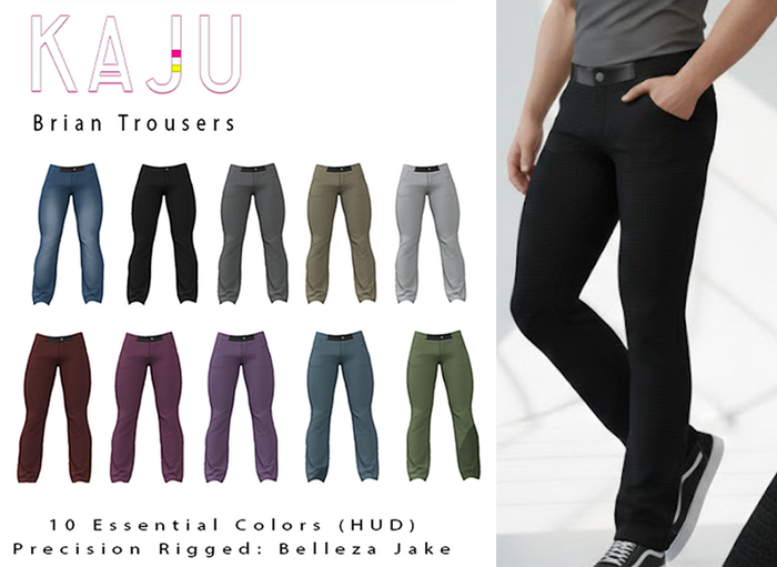 KAJU -  Brian Trousers (Belleza Jake)Black