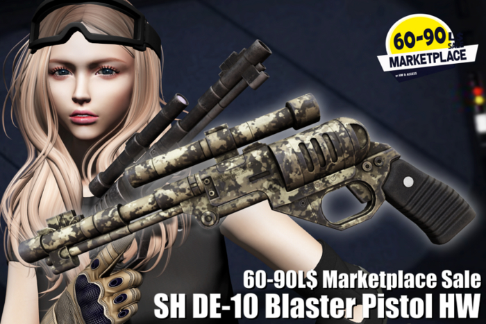 Second Life Marketplace - SH DE-10 Blaster Pistol HW M Khaki Camo ...