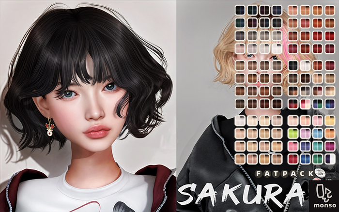 [monso] Sakura Hair /Fatpack