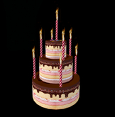 chocolate cake with candles Bag