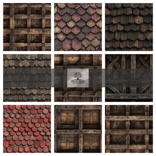 TB - NORTHERN EUROPEAN TOWN ROOF 16 SEAMLESS
