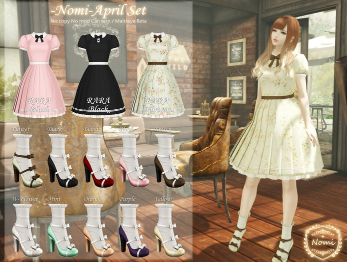 -Nomi-April Set Shoes W Flower