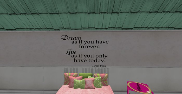 ALMOST FREE! WHIMSY "Dream as if you..." WALL DECAL ALPHA
