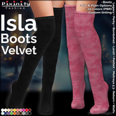 Pixinity - Isla Boots - PBR Ready Knee High Boots - 20 Velvet Colors - Fur and Non Fur Version - Unique Design