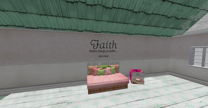 ALMOST FREE! WHIMSY "Faith makes things possible..." WALL DECAL ALPHA