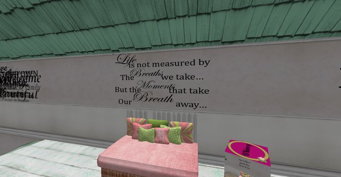 ALMOST FREE! WHIMSY "Life is not measured..." WALL DECAL ALPHA