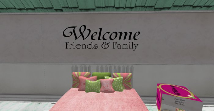 ALMOST FREE! WHIMSY "Welcome Friends..." WALL DECAL ALPHA