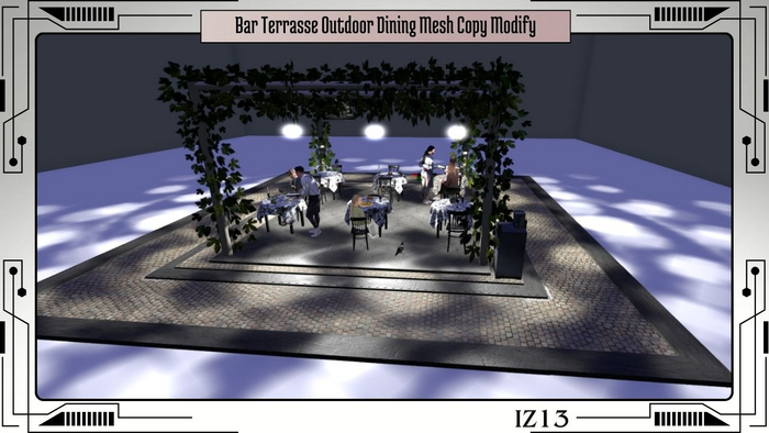 French Outdoor Bar & Lounge Animated Copy Modify