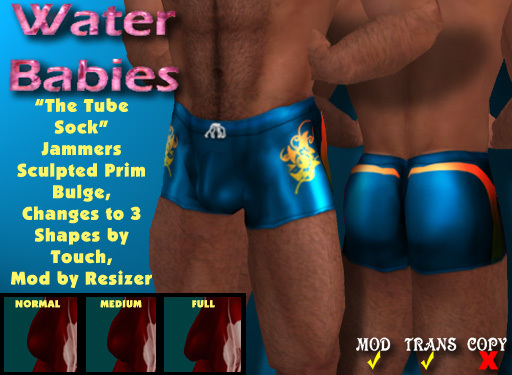 Water Babies - "The Tube Sock" Square Cut (Teal)