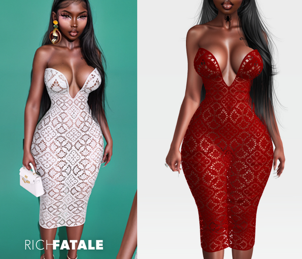 $RICH FATALE - CROCHET MAXI - ROUGE