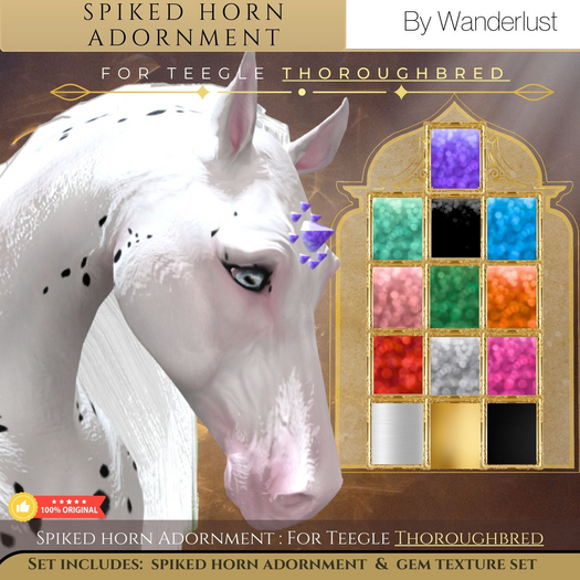 Wanderlust-Spiked Horn Set Thoroubred Boxed