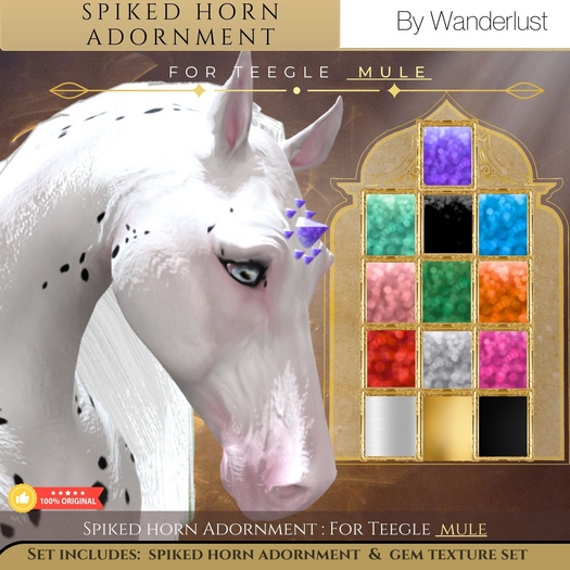 Wanderlust-Spiked Horn Set Mule Boxed