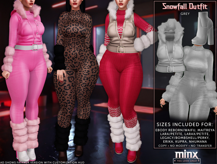 Minx - Snowfall - Grey (add me)