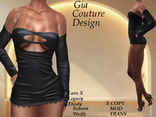 "GCD" Thelma Short Dress Black