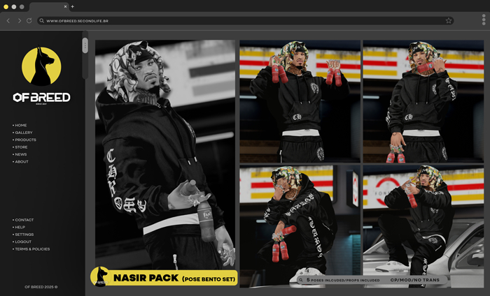 Of Breed: Nasir Pose Pack ~ Bento for Pics/Props Included