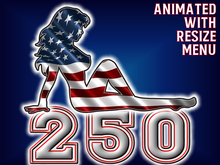  ★★★★★~ USA is 250 ~ Animated Gif ~ Resize Menu