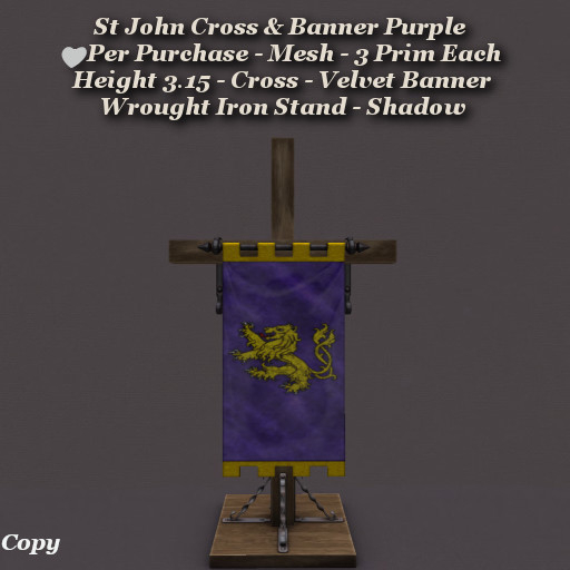 St John Cross & Banner Purple1