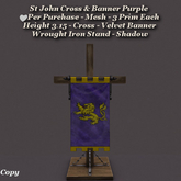 St John Cross & Banner Purple1