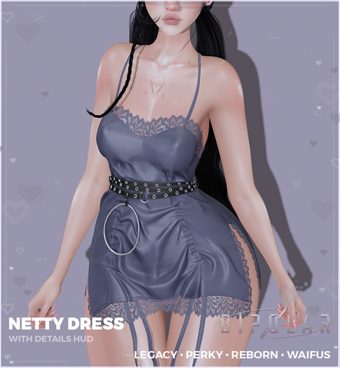 Bipolar - Netty Dress - Blue Graphite
