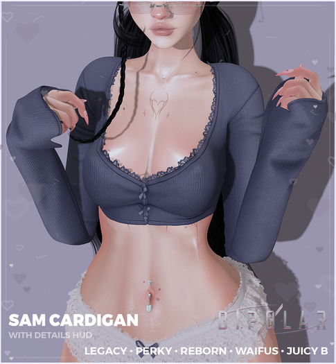 Bipolar - Sam Cardigan - Blue Graphite